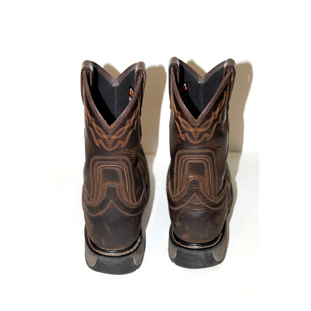 Ariat WorkHog Waterproof Composite Square Toe Work Boot Western Brown 9D - Picture 5 of 8